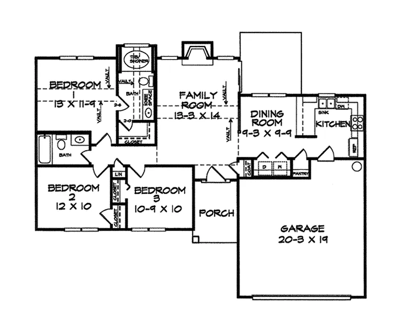 Country House Plan First Floor - Ashbourne Ranch Home 076D-0015 - Search House Plans and More