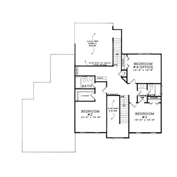 Southern House Plan Second Floor - Rasmus Traditional Home 076D-0025 - Shop House Plans and More