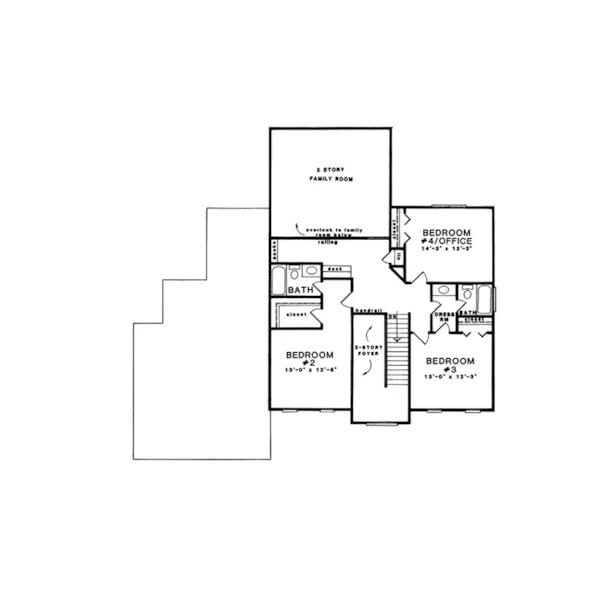 Georgian House Plan Second Floor - Hawkes Bay Traditional Home 076D-0028 - Search House Plans and More