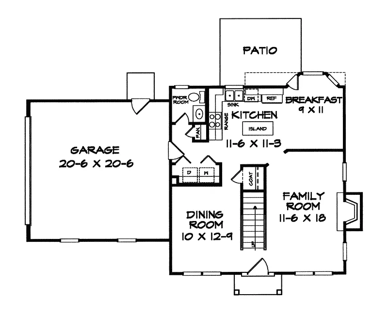 Southern House Plan First Floor - Millchester Southern Home 076D-0029 - Shop House Plans and More