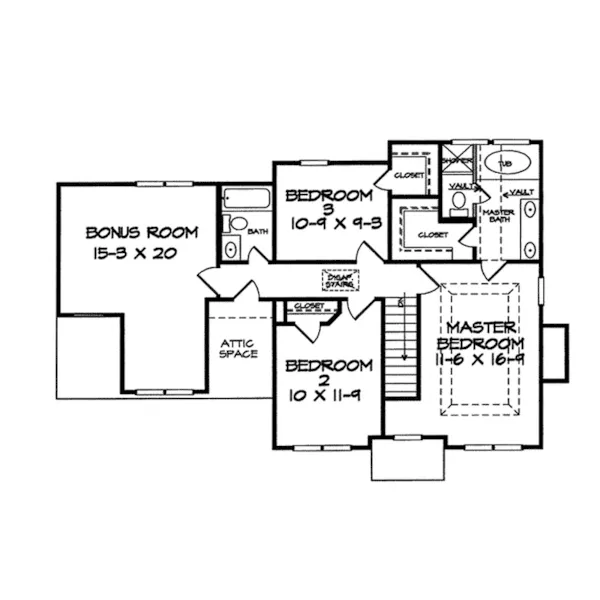 Florida House Plan Second Floor - Millchester Southern Home 076D-0029 - Shop House Plans and More