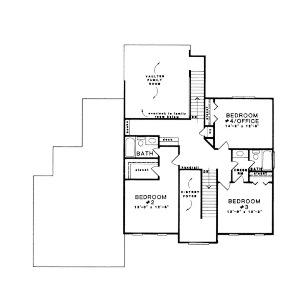 Colonial House Plan Second Floor - Webster Oak Greek Revival Home 076D-0032 - Shop House Plans and More