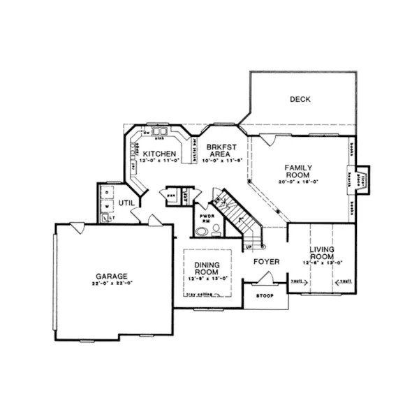 European House Plan First Floor - Sebastian Palm Traditional Home 076D-0033 - Shop House Plans and More