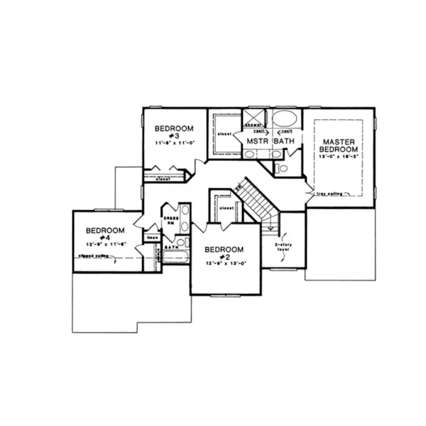 European House Plan Second Floor - Sebastian Palm Traditional Home 076D-0033 - Shop House Plans and More