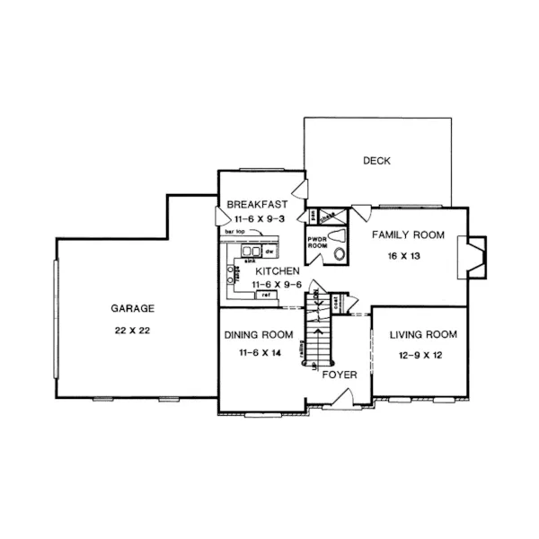 Southern House Plan First Floor - Fleming Creek Traditional Home 076D-0038 - Search House Plans and More