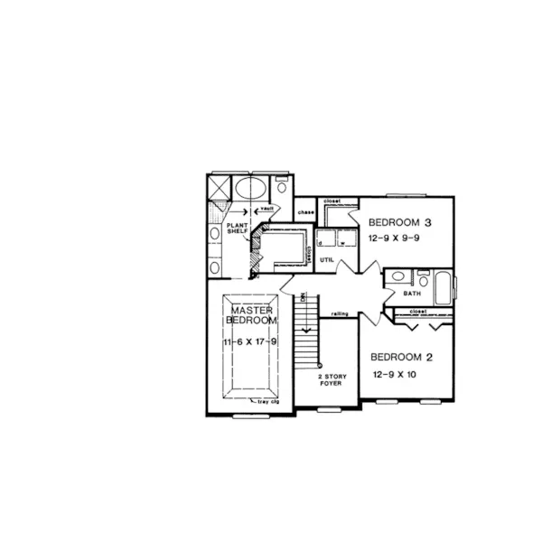 Southern House Plan Second Floor - Fleming Creek Traditional Home 076D-0038 - Search House Plans and More