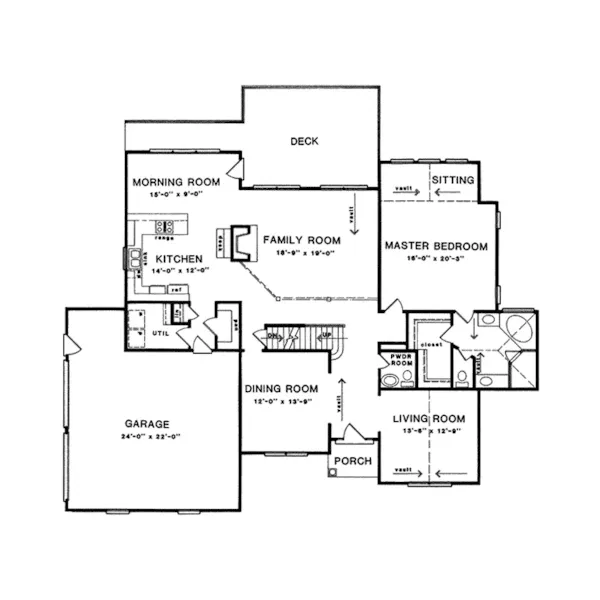 Luxury House Plan First Floor - Jarrett Traditional Style Home 076D-0048 - Search House Plans and More