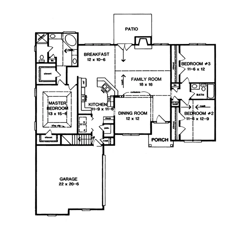 European House Plan First Floor - Ivondale European Colonial Home 076D-0053 - Search House Plans and More