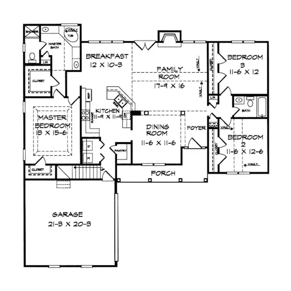 Traditional House Plan First Floor - Mercer Manor Southern Home 076D-0055 - Shop House Plans and More