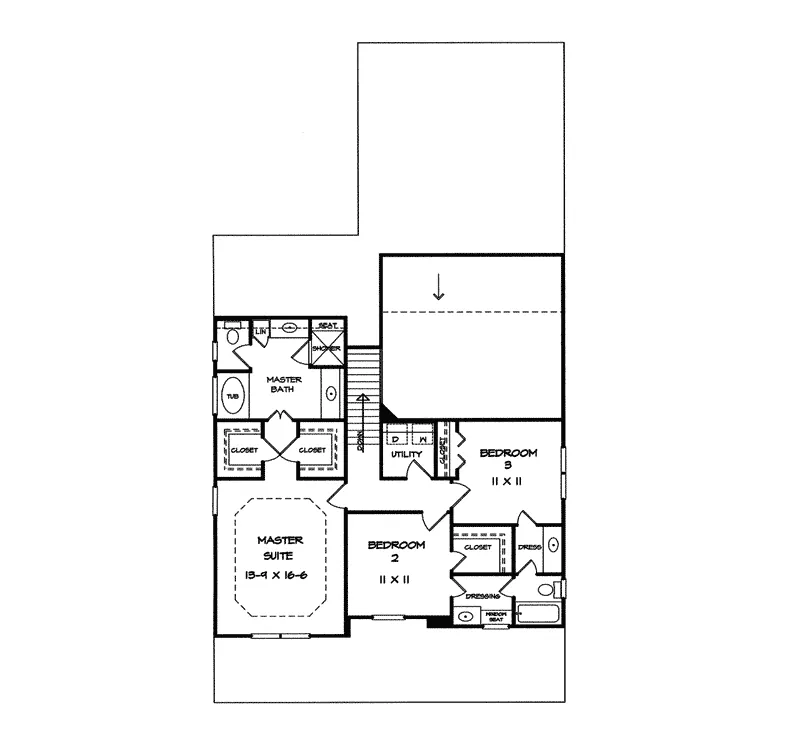 Country House Plan Second Floor - Meadowlark Southern Home 076D-0072 - Shop House Plans and More