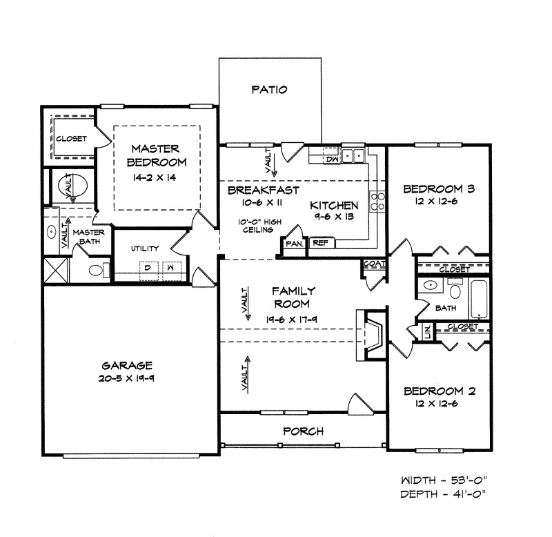 Traditional House Plan First Floor - Wildberry Ranch Home 076D-0074 - Shop House Plans and More