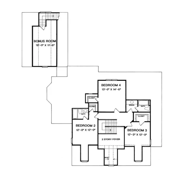 Country House Plan Second Floor - Moss Creek Country Home 076D-0076 - Shop House Plans and More