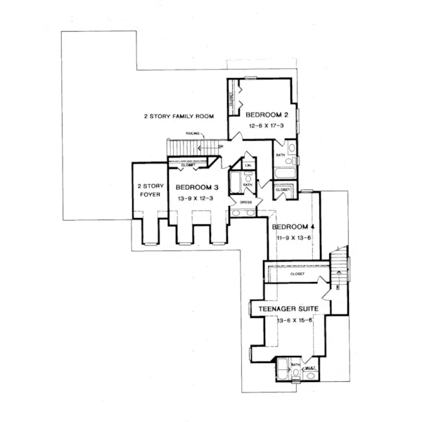 Country French House Plan Second Floor - Springhouse Farm Luxury Home 076D-0093 - Shop House Plans and More