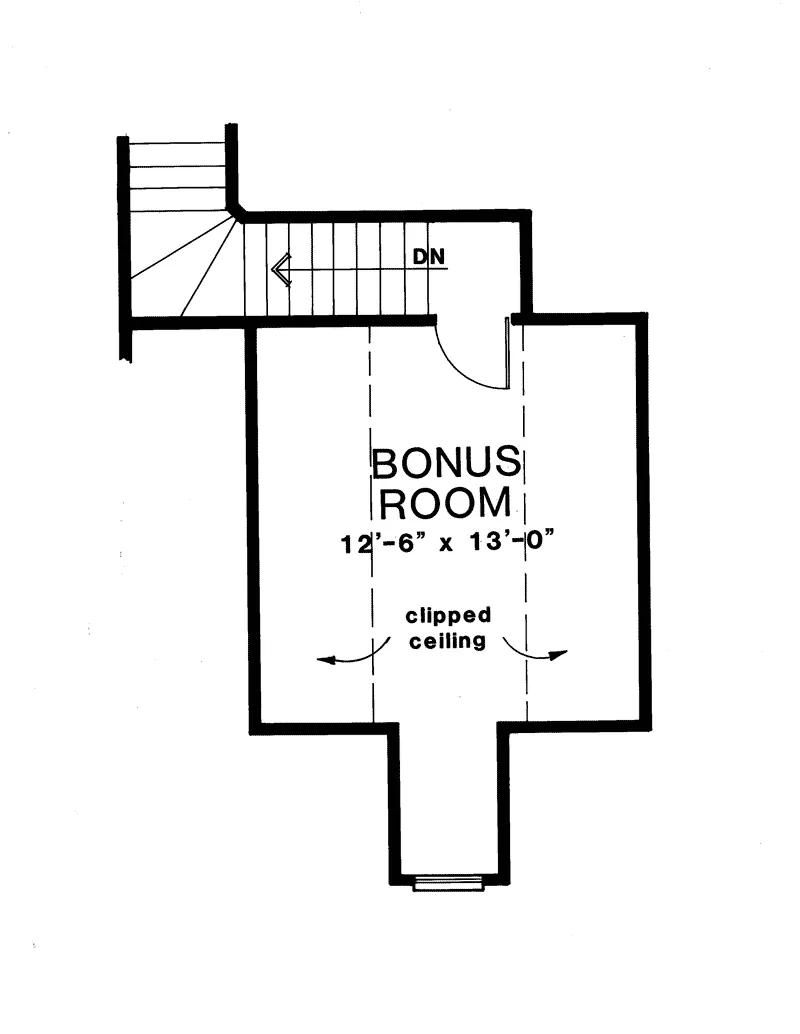 Traditional House Plan Bonus Room - Torlina Ranch Narrow Lot Home 076D-0094 - Shop House Plans and More