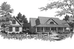 Country House Plan Front of Home - Casadore Lake Country Home 076D-0098 - Search House Plans and More