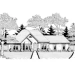 Ranch House Plan Front of Home - Beckett Hill Ranch Home 076D-0101 - Search House Plans and More