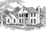 Modern House Plan Front of Home - Minmar Traditional Home 076D-0102 - Shop House Plans and More