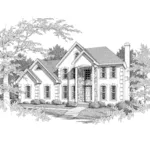 Modern House Plan Front of Home - Minmar Traditional Home 076D-0102 - Shop House Plans and More