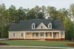 Traditional House Plan Front of Home - Berthold Woods Country Home 076D-0103 - Search House Plans and More