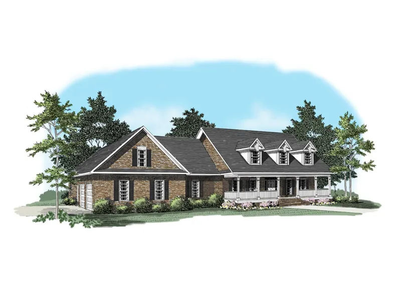 Ranch House Plan Front of Home - Holshire Way Ranch Home 076D-0109 - Search House Plans and More