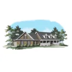 Traditional House Plan Front of Home - Holshire Way Ranch Home 076D-0109 - Search House Plans and More