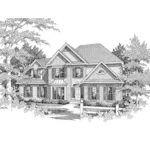 Traditional House Plan Front of Home - Benning Traditional Home 076D-0110 - Search House Plans and More