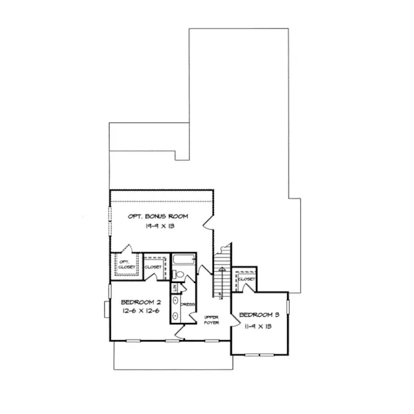 Country House Plan Second Floor - Elk Pointe Country Farmhouse 076D-0114 - Search House Plans and More