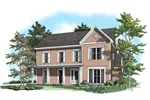 Country House Plan Front of Home - Elk Pointe Country Farmhouse 076D-0114 - Search House Plans and More