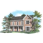 Country House Plan Front of Home - Elk Pointe Country Farmhouse 076D-0114 - Search House Plans and More