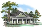 Ranch House Plan Front of Home - Majella Country Home 076D-0118 - Shop House Plans and More