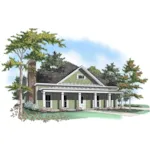 Country House Plan Front of Home - Majella Country Home 076D-0118 - Shop House Plans and More