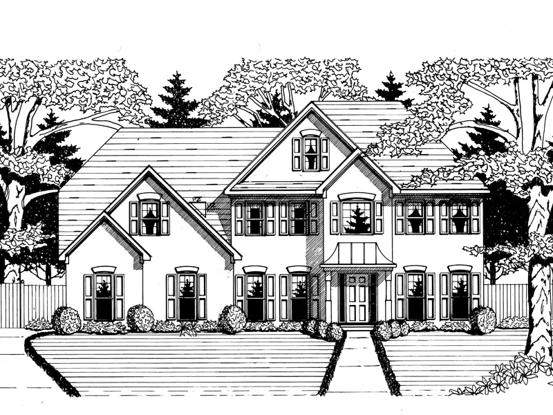 European House Plan Front of Home - Emma Place European Home 076D-0122 - Search House Plans and More
