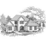 European House Plan Front of Home - Birdsong European Home 076D-0123 - Search House Plans and More