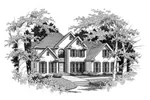 Traditional House Plan Front of Home - Arcole Luxury European Home 076D-0127 - Search House Plans and More