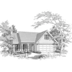 Ranch House Plan Front of Home - Crabapple Creek Ranch Home 076D-0129 - Search House Plans and More