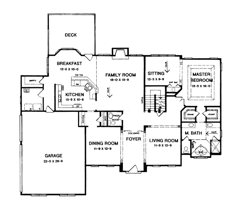 Luxury House Plan First Floor - Marywell Luxury Home 076D-0130 - Shop House Plans and More