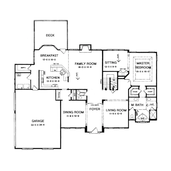 Luxury House Plan First Floor - Marywell Luxury Home 076D-0130 - Shop House Plans and More