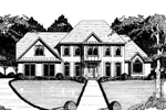 Luxury House Plan Front of Home - Marywell Luxury Home 076D-0130 - Shop House Plans and More