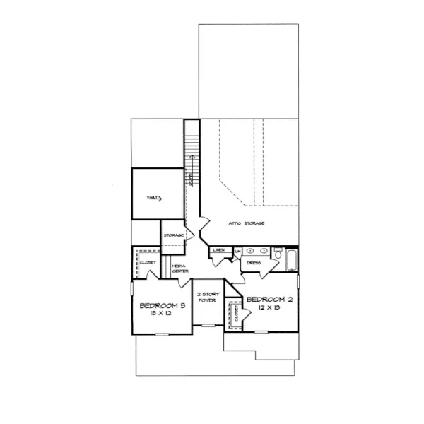 Traditional House Plan Second Floor - Majestic Country Home 076D-0131 - Shop House Plans and More