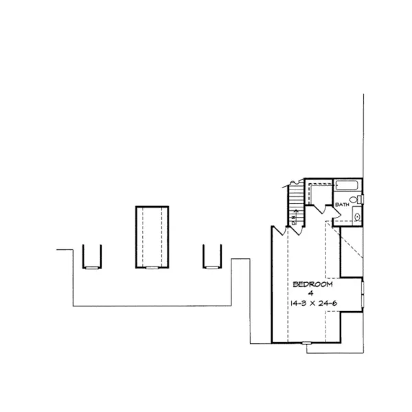 Ranch House Plan Second Floor - Cave Hollow Country Home 076D-0135 - Search House Plans and More