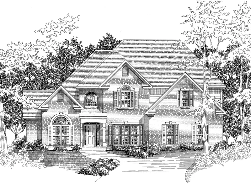 Luxury House Plan Front of Home - Newburyport Luxury Home 076D-0137 - Shop House Plans and More