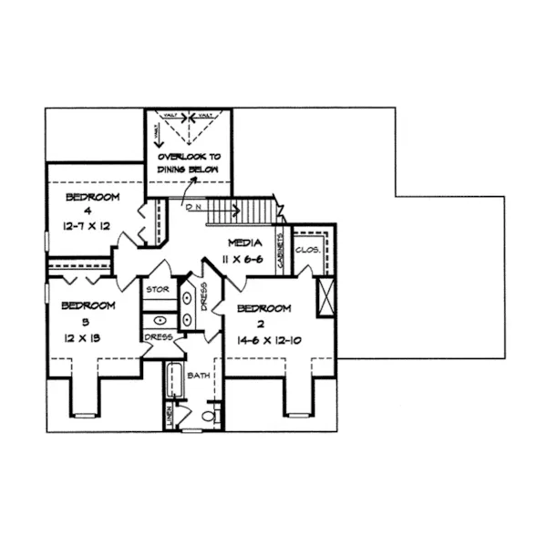 Country House Plan Second Floor - Bastille Country Home 076D-0149 - Search House Plans and More