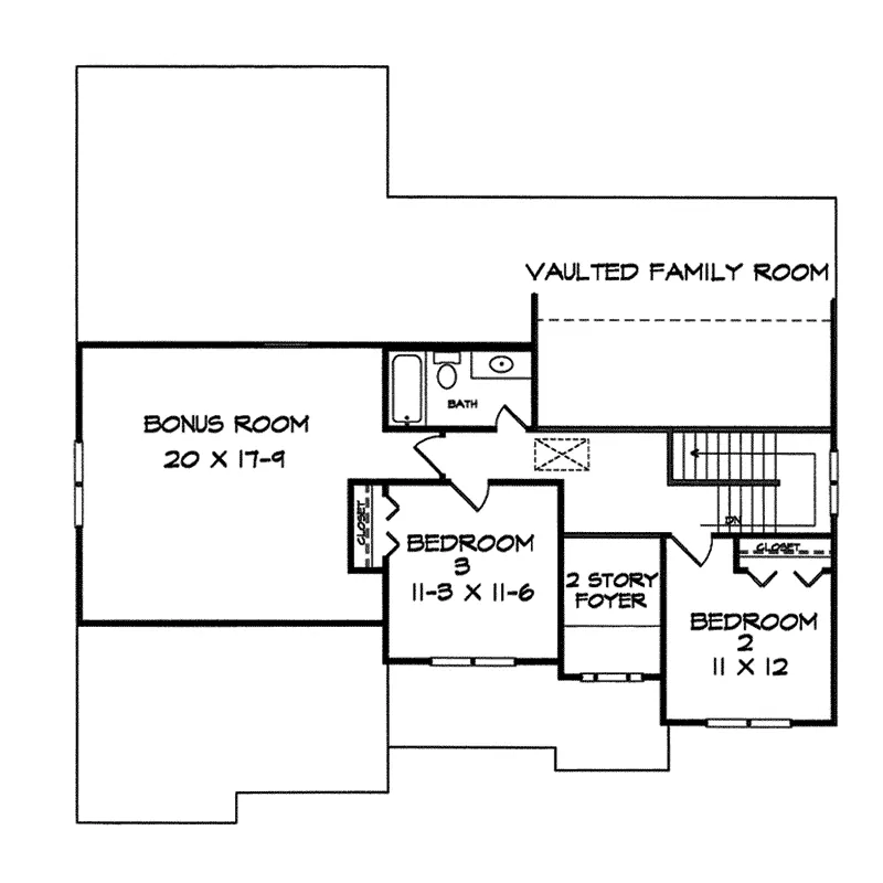 Traditional House Plan Second Floor - Meadowglen Traditional Home 076D-0153 - Shop House Plans and More