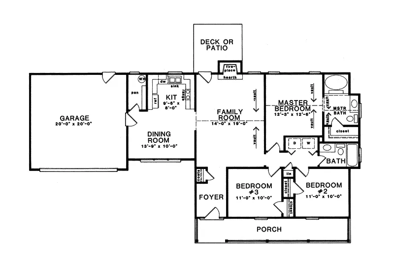 Country House Plan First Floor - Lawson Place Ranch Home 076D-0155 - Shop House Plans and More