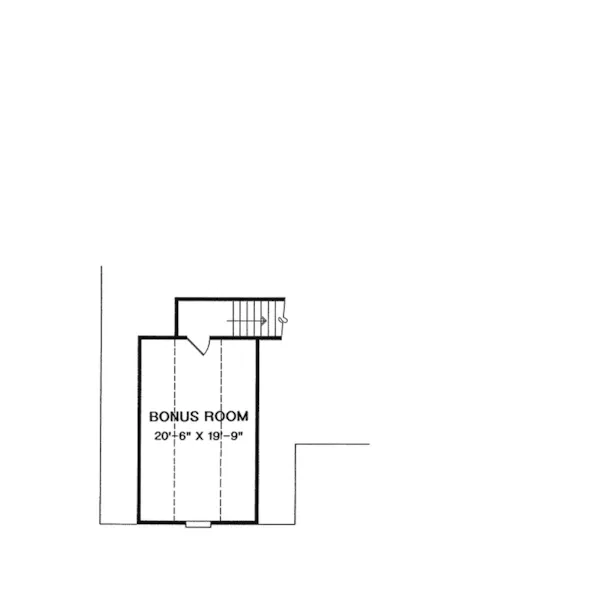 Traditional House Plan Bonus Room - Ranchwood Traditional Home 076D-0156 - Shop House Plans and More