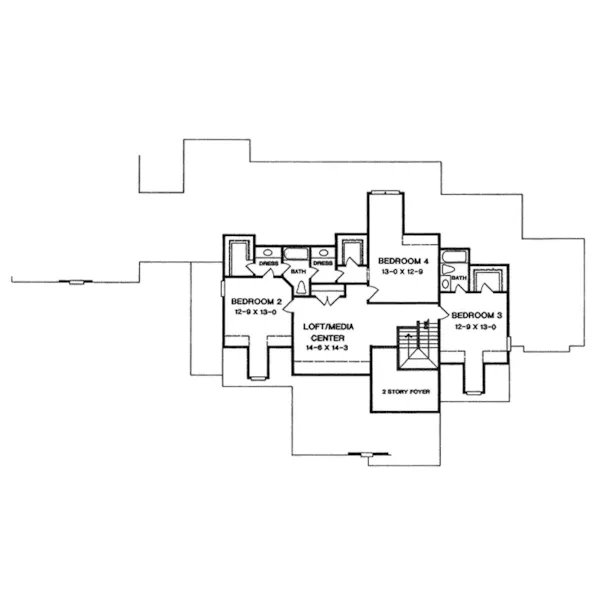 Country House Plan Second Floor - Byers Manor Luxury Country Home 076D-0164 - Search House Plans and More