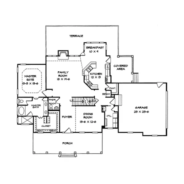 Country House Plan First Floor - Portabella Cape Cod Home 076D-0179 - Shop House Plans and More