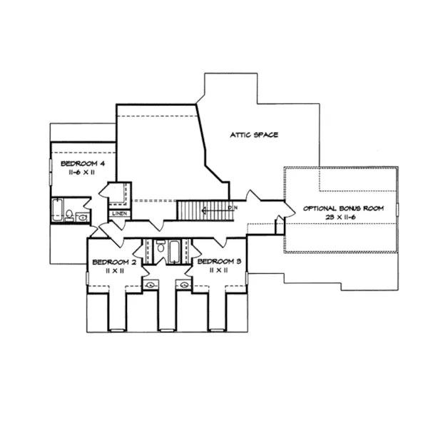 Country House Plan Second Floor - Portabella Cape Cod Home 076D-0179 - Shop House Plans and More