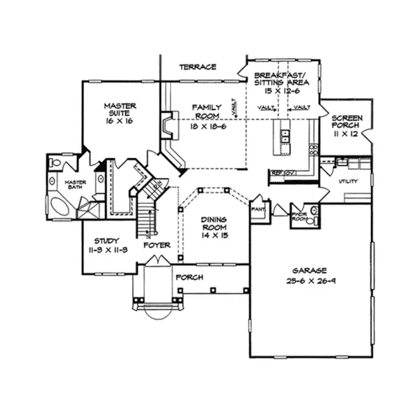 Luxury House Plan First Floor - Vera Luxury Home 076D-0185 - Shop House Plans and More