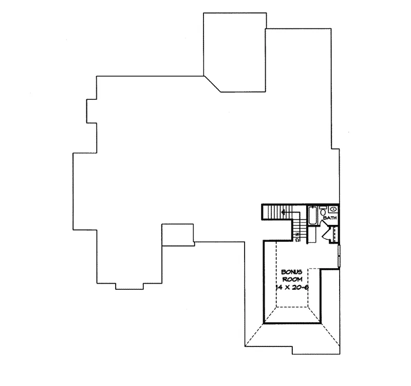 Ranch House Plan Bonus Room - Murine Shingle Country Home 076D-0191 - Shop House Plans and More